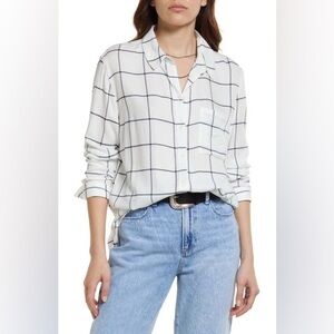 Treasure & Bond Plaid Boyfriend Shirt